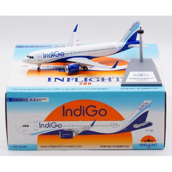 1/200 INDIGO AIRBUS A320-271N VT-IZZ WITH STAND IF3206E1123