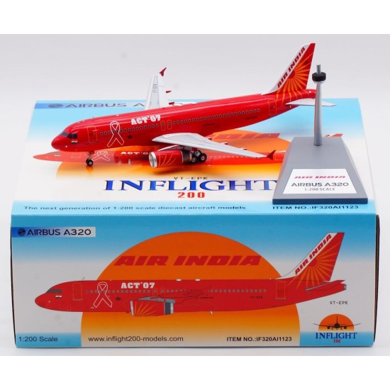 1/200 AIR INDIA A320 VT-EPK NEW GEAR SPECIAL SCHEME NEW GEAR IF320AI1123