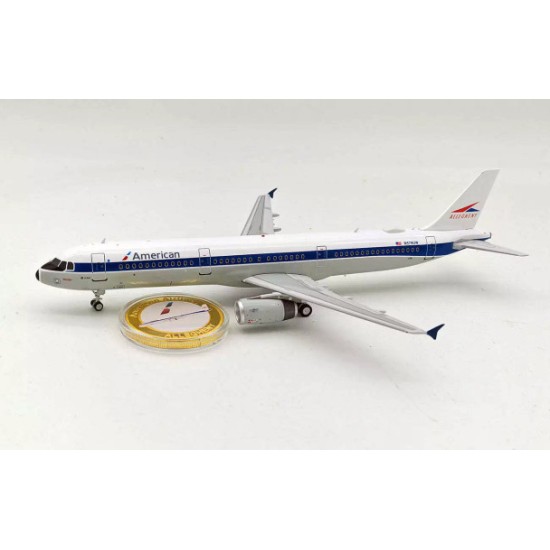 1/200 AMERICAN AIRLINES AIRBUS A321-231 N579UW WITH STAND AND COLLECTORS COIN