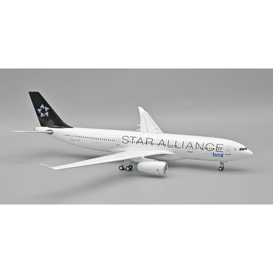 1/200 STAR ALLIANCE (BMI BRITISH MIDLAND) AIRBUS A330-243 G-WWBD WITH STAND ONLY 72 MODELS