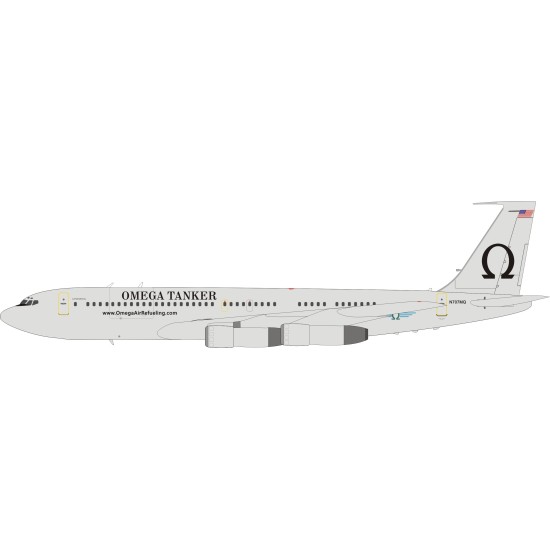 1/200 OMEGA TANKER BOEING 707-300 N707MQ WITH STAND