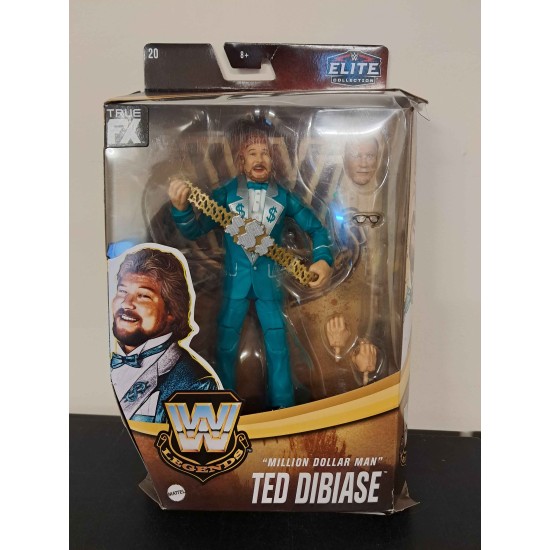 WWE LEGENDS ELITE COLLECTION TED 'MILLION DOLLAR MAN' DIBIASE DAMAGED BOX