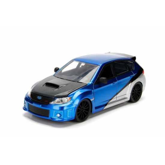 1/24 SUBARU IMPREZA STI FAST AND FURIOUS BLUE AND SILVER 99514