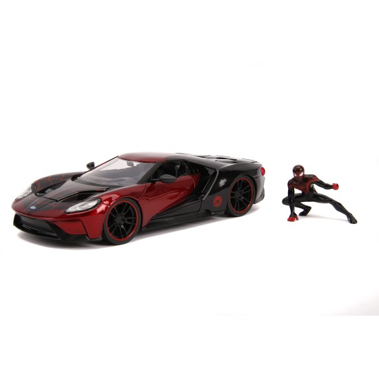 1/24 2017 FORD GT WITH MILES MORALES FIGURE MARVEL SPIDERMAN 31190