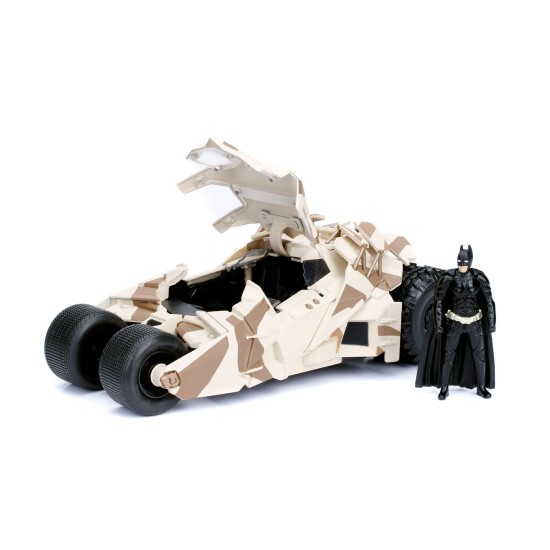 1/24 THE DARK KNIGHT BATMOBILE WITH BATMAN FIGURE CAMOUFLAGE DC COMICS