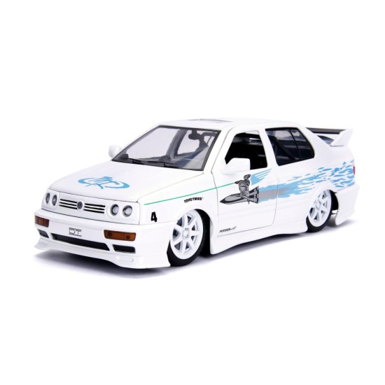 1/24 VOLKSWAGEN JETTA A3 1995 FAST AND FURIOUS WHITE/BLUE 99591