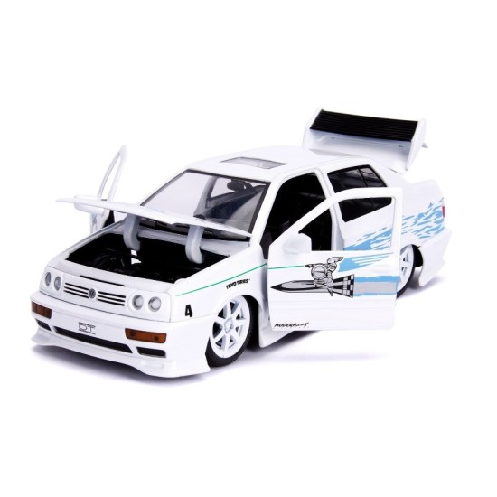 1/24 VOLKSWAGEN JETTA A3 1995 FAST AND FURIOUS WHITE/BLUE 99591