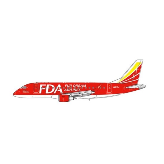 1/400 FUJI DREAM AIRLINES EMBRAER 170-100STD RED COLOR REG: