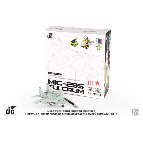 1/72 MIG-29S FULCRUM RUSSIAN AIR FORCE LIPETSK AB 2015 JCW-72-MG29-013