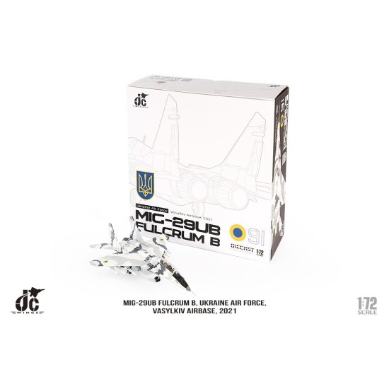 1/72 MIG-29UB FULCRUM B UKRAINE AIR FORCE VASYLKIV AIRBASE 2021 JCW-72-MG29-015