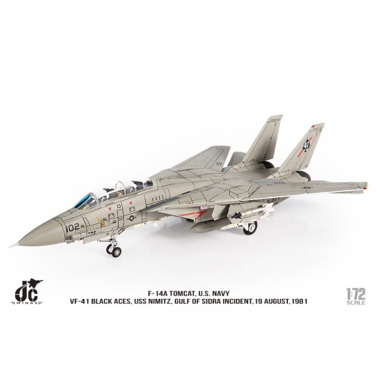 1/72 F-14A TOMCAT US NAVY VF-41 BLACK ACES USS NIMITZ GULF OF SIDRA JCW72F14017
