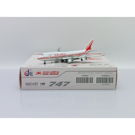1/400 AIR INDIA BOEING 747-400 POLISHED REG: VT-ESP FLAPS DOWN XX40034A