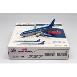 1/400 BRITISH MIDLAND B737-400 THE AIRLINE FOR EUROPE G-OBMG W/ ANTENNA XX40060
