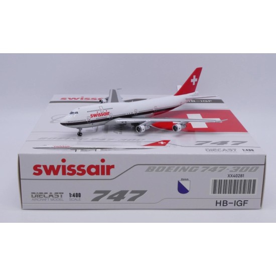 1/400 SWISSAIR BOEING 747-300 POLISHED REG: HB-IGF WITH ANTENNA XX40281