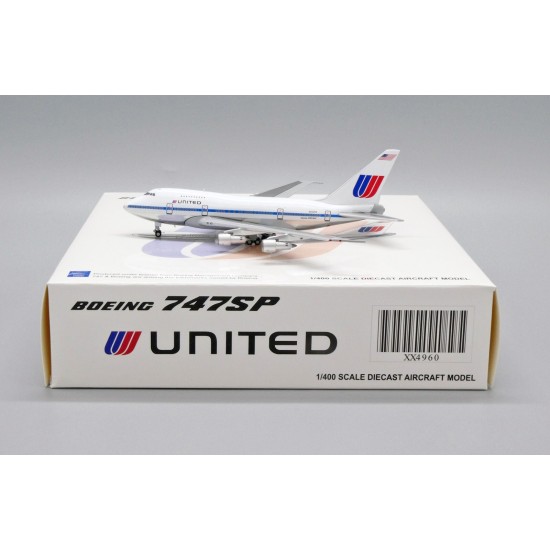 1/400 UNITED AIRLINES B747SP BLUE STRIPE POLISHED N532PA WITH ANTENNA XX4960