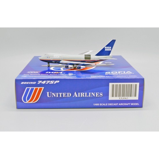 1/400 SOFIA NASA DARA BOEING 747SP UNITED AIRLINES LIVERY WITH ANTENNA XX4963