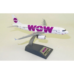 1/200 WOW AIR AIRBUS A320-232 LZ-WOW WITH STAND JF-A320-008