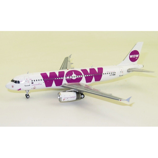 1/200 WOW AIR AIRBUS A320-232 LZ-WOW WITH STAND JF-A320-008