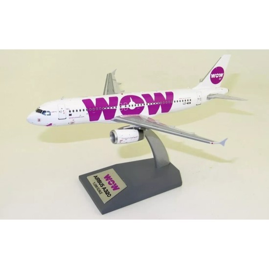1/200 WOW AIR AIRBUS A320-232 LZ-WOW WITH STAND JF-A320-008