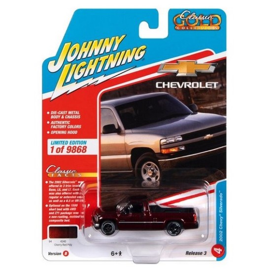 1/64 2002 CHEVROLET SILVERADO DARK RED METALLIC JLCG030B-4