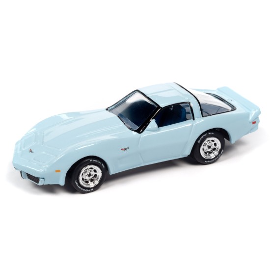 1/64 1979 CHEVY CORVETTE FROST BLUE WITH TIN JLCT011 A