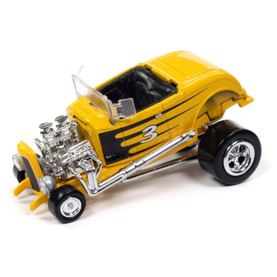 1/64 ZINGERS 1932 FORD HIBOY YELLOW/BLACK JLSF025 A