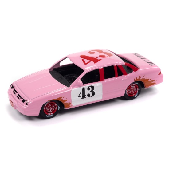 1/64 DEMOLITION DERBY 1997 FORD CROWN VICTORIA PINK JLSF025 A