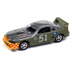 1/64 24 HRS OF LEMONS 1990S FORD MUSTANG SILVER/GREEN JLSF025 B 1/64 24 HRS OF LEMONS 1990S FORD MUSTANG SILVER/GREEN JLSF025 B