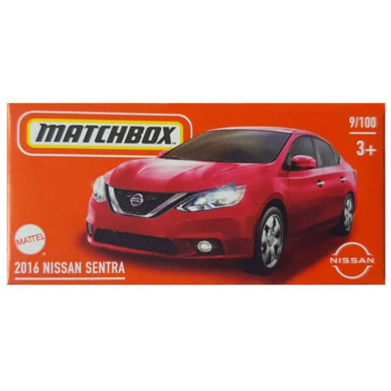MATCHBOX 2024 POWERGRABS 2016 NISSAN SENTRA RED 9/100 HVP70