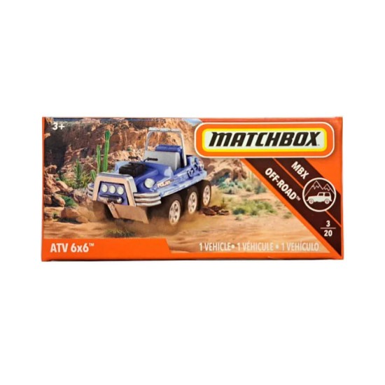 MATCHBOX POWER GRABS ATV 6X6 MBX OFF-ROAD 3/20 FHY28