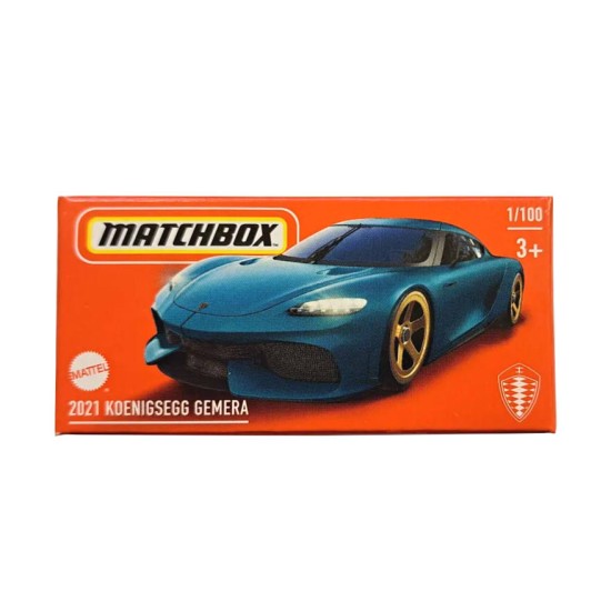 MATCHBOX 2024 POWERGRABS 2021 KOENIGSEGG GEMERA 1/100 HVP63