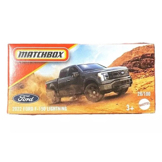 MATCHBOX 2024 POWERGRABS 2022 FORD F-150 LIGHTNING 28/100 JFT08