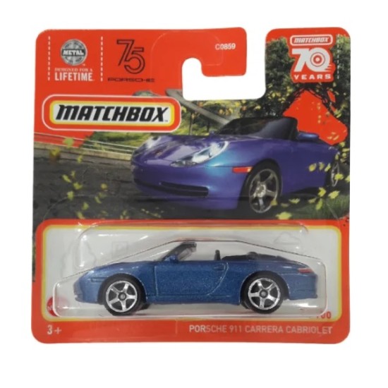 MATCHBOX PORSCHE 911 CARRERA CABRIOLET BLUE 79/100 HLD16