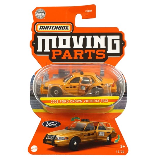 MATCHBOX MOVING PARTS 2006 FORD CROWN VICTORIA TAXI 19/20 GWB58