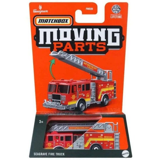 MATCHBOX MOVING PARTS 1/64 SEAGRAVE FIRE TRUCK HVM99