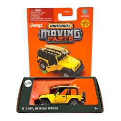 MATCHBOX MOVING PARTS 1/64 2016 JEEP WRANGLER RUBISON YELLOW JBW74