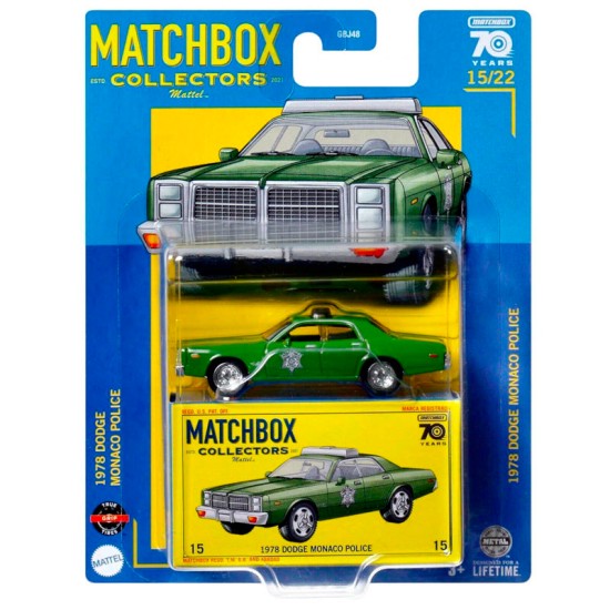 MATCHBOX COLLECTORS 1978 DODGE MONACO POLICE 15/22 HLJ62