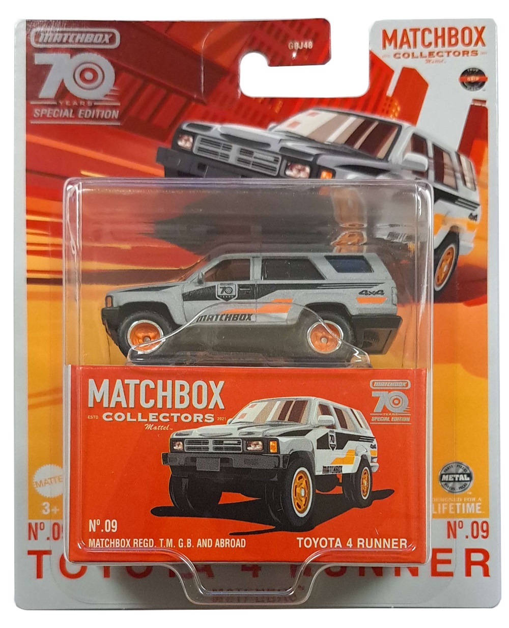 MATCHBOX COLLECTORS 70TH ANNIVERSARY TOYOTA 4 RUNNER NO.8 HLJ67