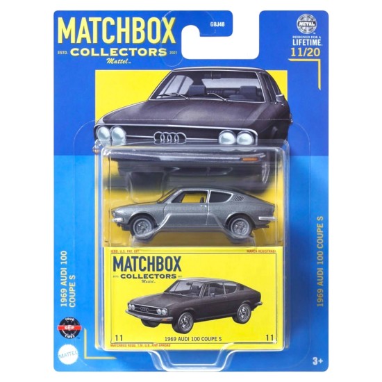 MATCHBOX COLLECTORS 1969 AUDI 100 COUPE S 11/20 HVW06