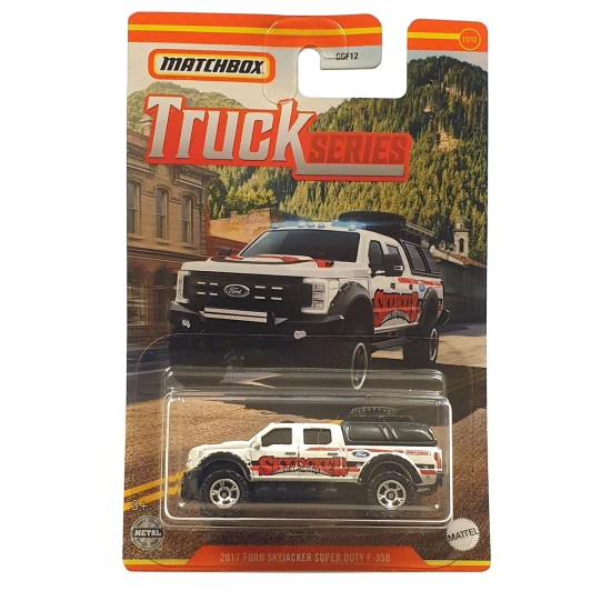 MATCHBOX TRUCK SERIES 2017 FORD SKYJACKER SUPER DUTY F-350 11/12 GWH18