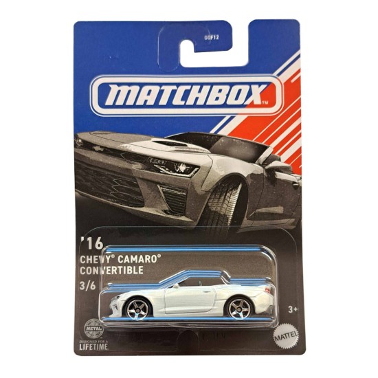 MATCHBOX AMERICAN CONVERTIBLES '16 CHEVY CAMARO 3/6 HVR97