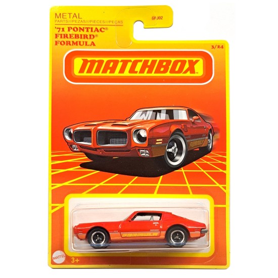 MATCHBOX RETRO '71 PONTIAC FIREBIRD FORMULA 3/24 GWJ45
