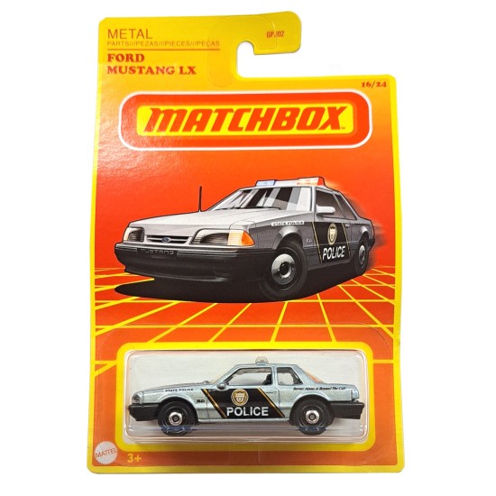 MATCHBOX RETRO FORD MUSTANG LX POLICE CAR 16/24 GWJ49