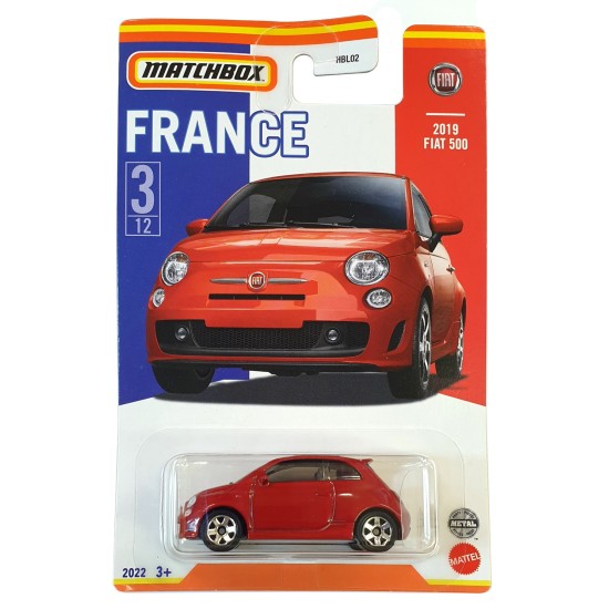 MATCHBOX BEST OF FRANCE 2022 2019 FIAT 500 3/12 HFH70