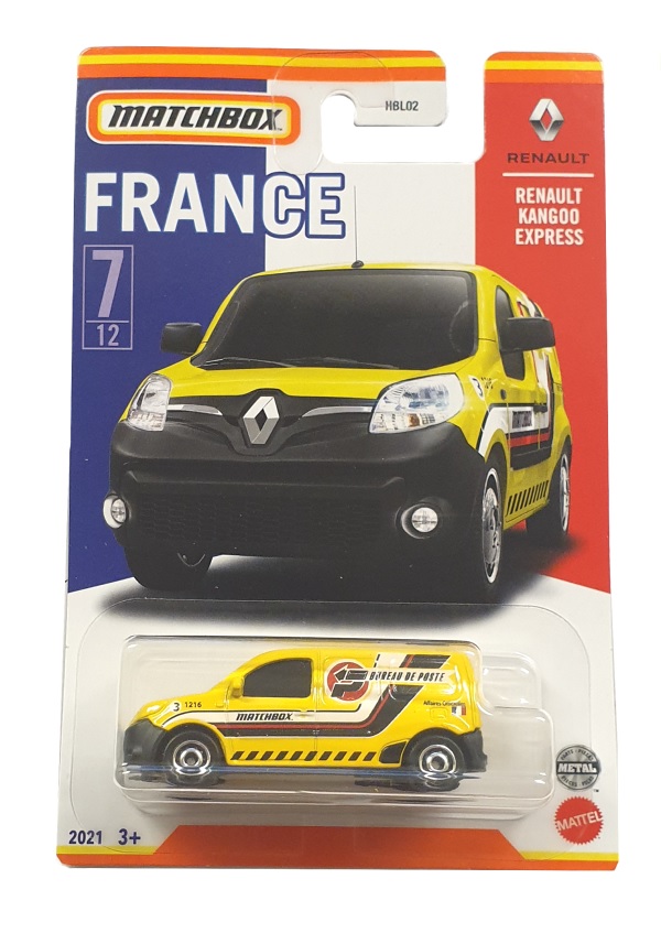 Mattel Matchbox France Serie 2021 Car Renault Kangoo Express  7/12 