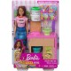 BARBIE YOU CAN BE ANYTHING DOUGH NOODLE MAKER BRUNETTE DOLL AND PLAYSET GHK44