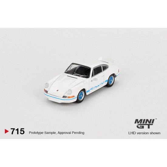 1/64 PORSCHE 911 CARRERA RS 2.7 GRAND PRIX WHITE WITH BLUE LIVERY (LHD)