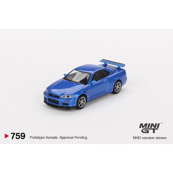 1/64 NISSAN SKYLINE GT-R (R34) V-SPEC BAYSIDE BLUE (RHD)