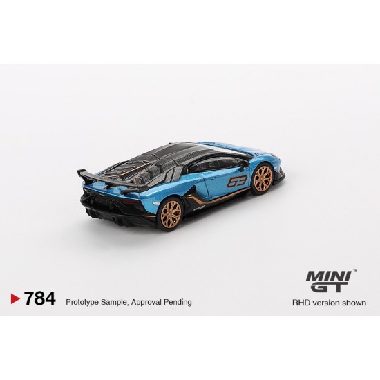 1/64 LAMBORGHINI AVENTADOR SVJ 63 BLU AEGIR (RHD)