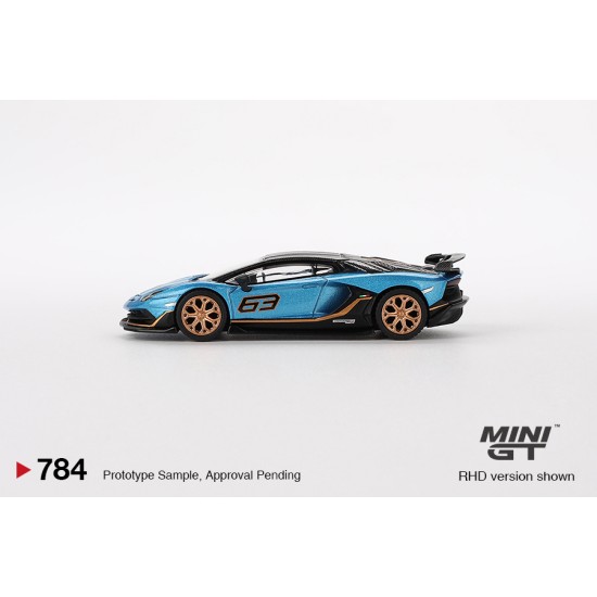 1/64 LAMBORGHINI AVENTADOR SVJ 63 BLU AEGIR (RHD)